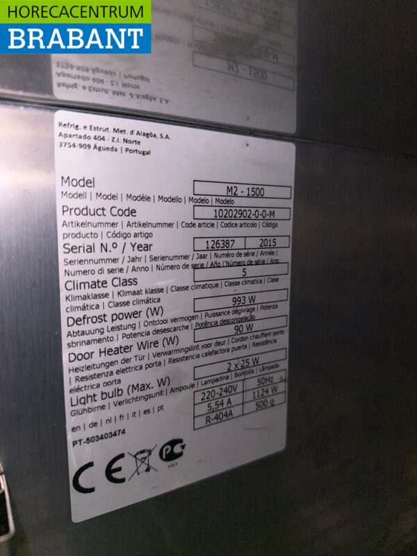 Doppeltüriger Gefrierschrank aus Edelstahl 1200 Liter 230V Horeca – Bild 5