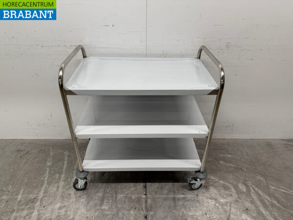 Zorro Servierwagen aus Edelstahl 3 Schichten 86 cm Catering