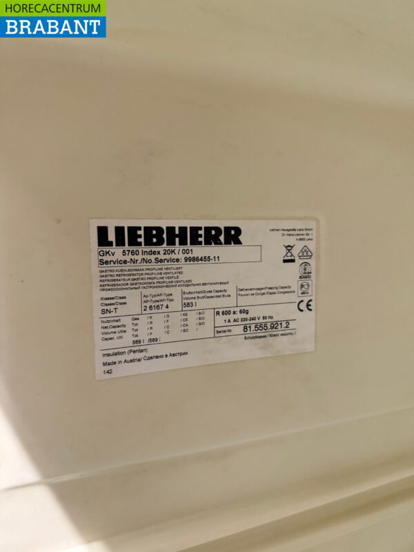 Edelstahl Liebherr-Kühlschrank 583 Liter 230V Horeca – Bild 5