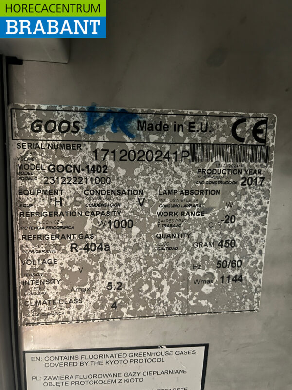 Doppeltüriger Gefrierschrank aus Edelstahl 1400 Liter 230V Horeca – Bild 5