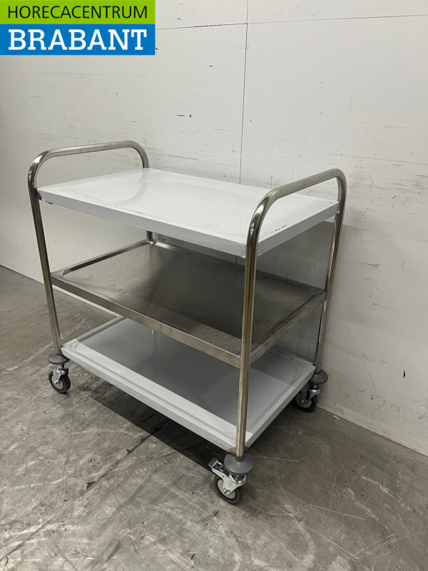Saro Servierwagen aus Edelstahl 3 Schichten 86 cm Catering – Bild 2