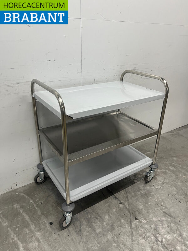 Saro Servierwagen aus Edelstahl 3 Schichten 86 cm Catering – Bild 3