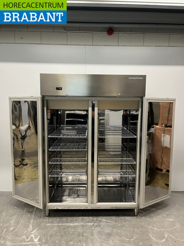 Edelstahl Gram Snowflake Doppeltüriger Kühlschrank 1230 Liter 230V Horeca – Bild 4