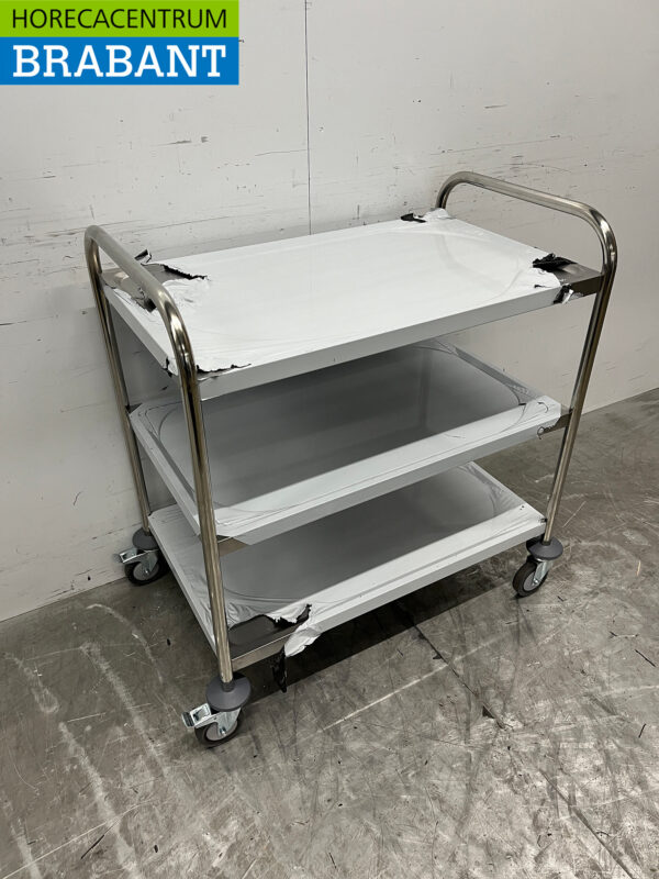 Zorro Servierwagen aus Edelstahl 3 Schichten 85 cm Catering – Bild 3