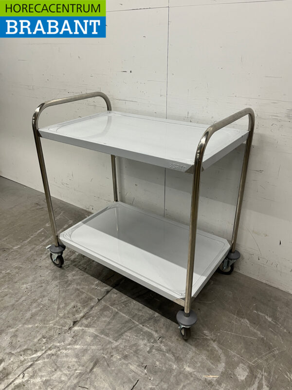 Saro Servierwagen aus Edelstahl 2 Ebenen 86 cm Catering – Bild 2