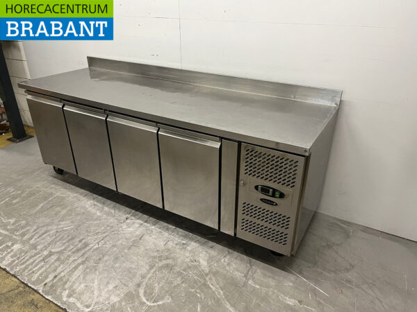 Edelstahl Tefcold Gekühlte Werkbank 4 Türen Mobil 223 cm 230V Horeca – Bild 2