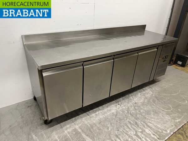 Edelstahl Tefcold Gekühlte Werkbank 4 Türen Mobil 223 cm 230V Horeca – Bild 3