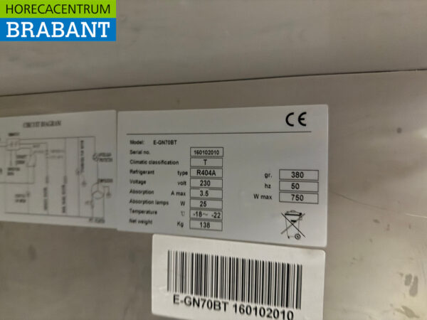 Maxxfrost Eintüriger Gefrierschrank aus Edelstahl 650 Liter 230V Horeca – Bild 5