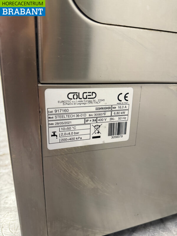Edelstahl Colged Geschirrspüler mit Ablaufpumpe 400V Horeca – Bild 6