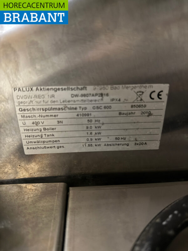 Edelstahl Palux Durchschubspülmaschine 400V Horeca – Bild 8