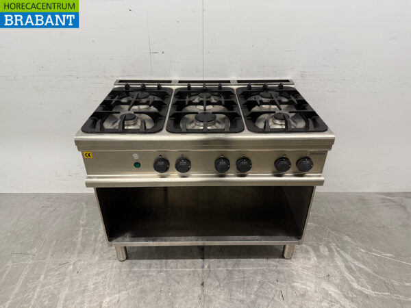 Edelstahl Electrolux 6-Flammen-Herd 105 cm Erdgas + 230V Horeca
