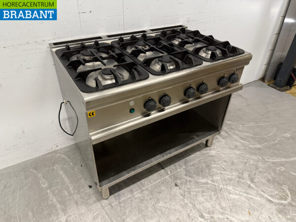 Edelstahl Electrolux 6-Flammen-Herd 105 cm Erdgas + 230V Horeca – Bild 3