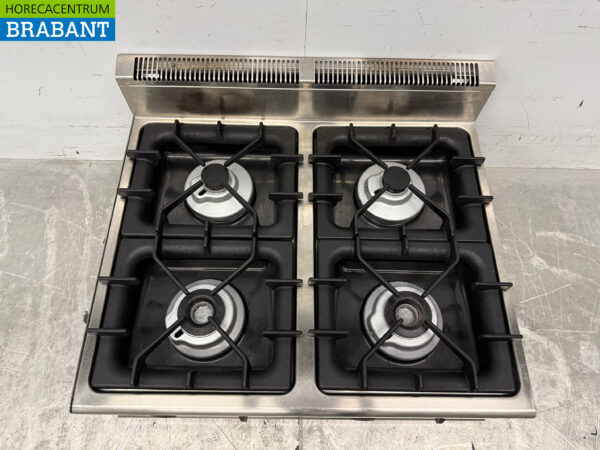 Edelstahl Gico 4-Flammen-Ofen Herd 80,5 cm Erdgas Horeca – Bild 4