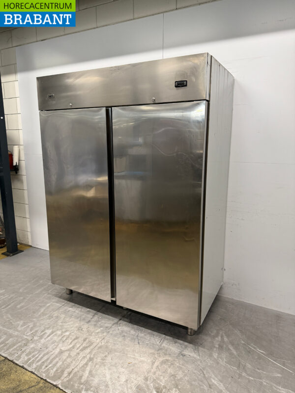 Zanussi Doppeltüriger Kühlschrank aus Edelstahl 1300 Liter 230V Horeca – Bild 2