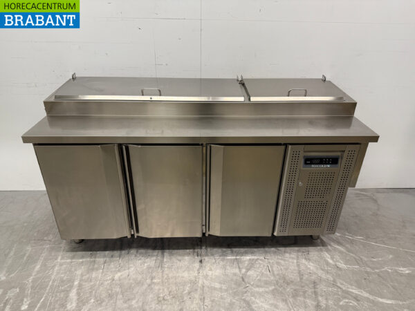 Tefcold Saladette aus Edelstahl 3 Türen 179 cm 230V Horeca