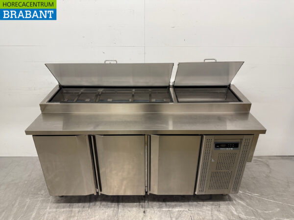 Tefcold Saladette aus Edelstahl 3 Türen 179 cm 230V Horeca – Bild 4