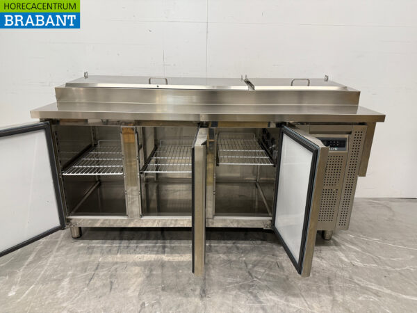 Tefcold Saladette aus Edelstahl 3 Türen 179 cm 230V Horeca – Bild 5