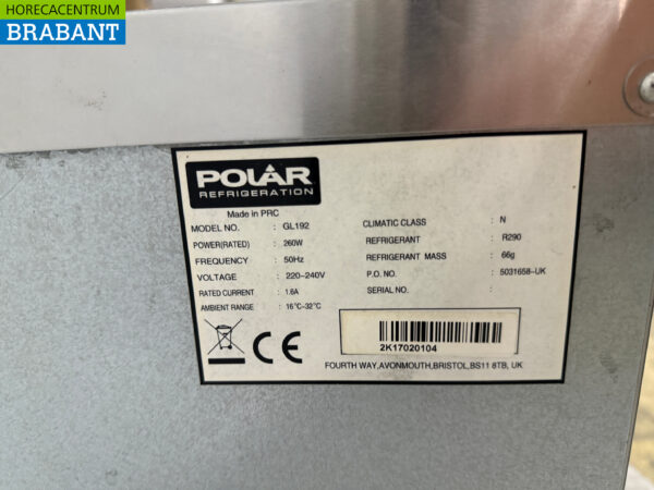 Edelstahl Polar Eiswürfelmaschine 50 kg pro Tag 10 kg Bunker 230V Horeca – Bild 5