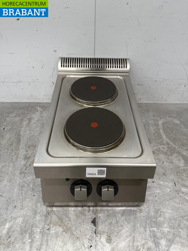 Zanussi 2-Flammen-Elektroherd aus Edelstahl 400V Catering