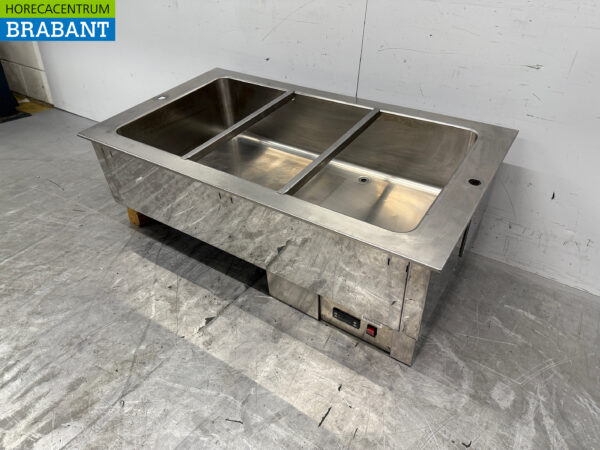 Bain Marie aus Edelstahl zum Einbauen 3 x 1/1 GN 400V Horeca – Bild 2