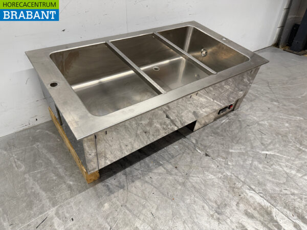 Bain Marie aus Edelstahl zum Einbauen 3 x 1/1 GN 400V Horeca – Bild 3
