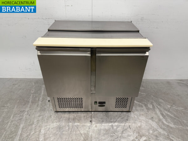 Profinox Saladette aus Edelstahl 90,5 cm 2 Türen 230V Horeca