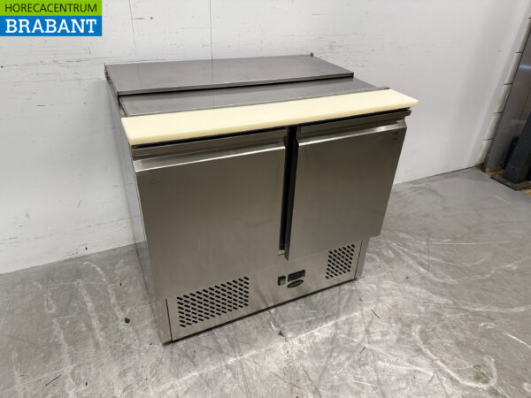 Profinox Saladette aus Edelstahl 90,5 cm 2 Türen 230V Horeca – Bild 3
