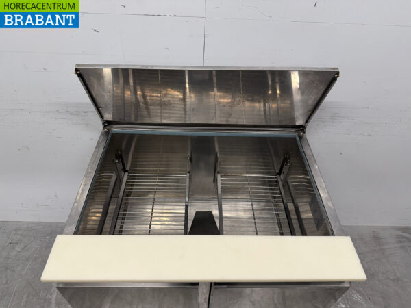 Profinox Saladette aus Edelstahl 90,5 cm 2 Türen 230V Horeca – Bild 4