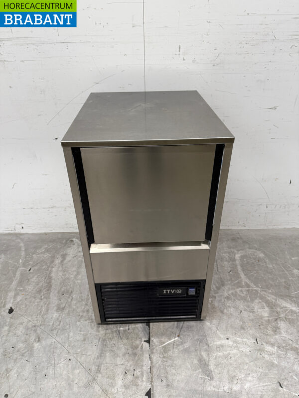 ITV Quasar Eiswürfelmaschine aus Edelstahl 34 kg pro Tag 12 kg Bunker 230V Horeca