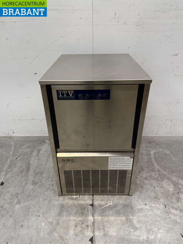 ITV Quasar Eiswürfelmaschine aus Edelstahl 24 kg pro Tag 6 kg Bunker 230V Horeca