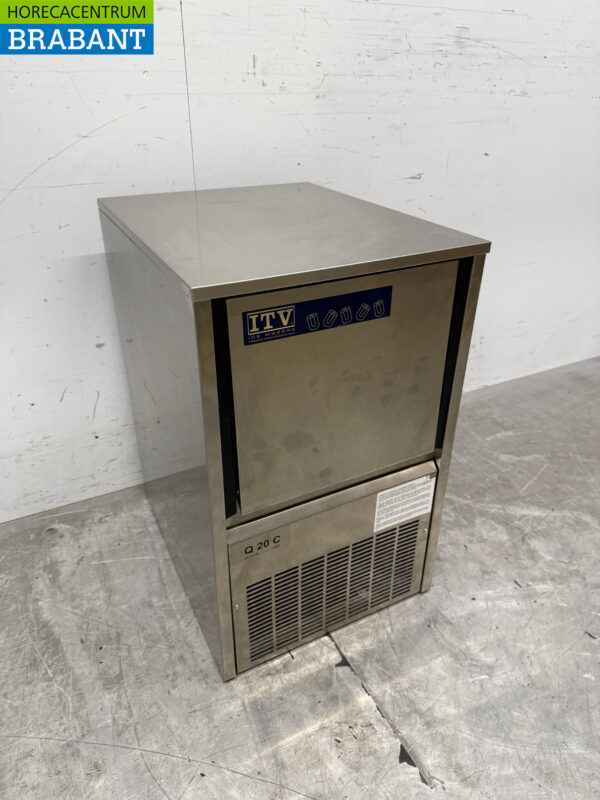 ITV Quasar Eiswürfelmaschine aus Edelstahl 24 kg pro Tag 6 kg Bunker 230V Horeca – Bild 3