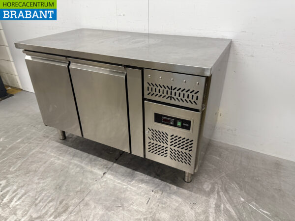 Edelstahl Maxxfrost gekühlte Werkbank 2 Türen 136 cm 230V Horeca – Bild 2