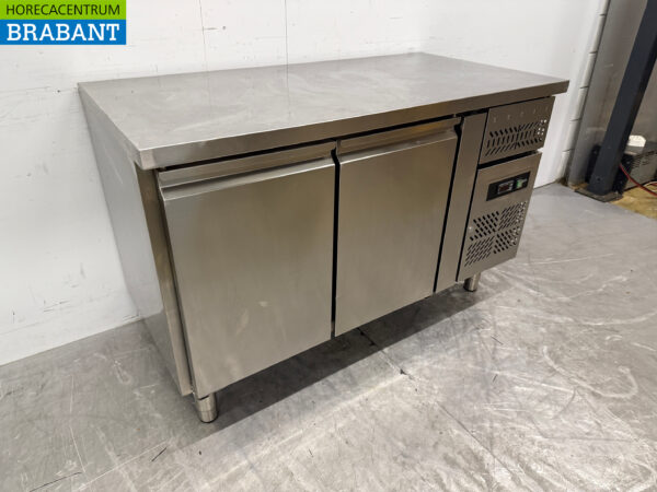 Edelstahl Maxxfrost gekühlte Werkbank 2 Türen 136 cm 230V Horeca – Bild 3