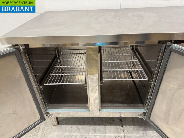 Edelstahl Maxxfrost gekühlte Werkbank 2 Türen 136 cm 230V Horeca – Bild 4