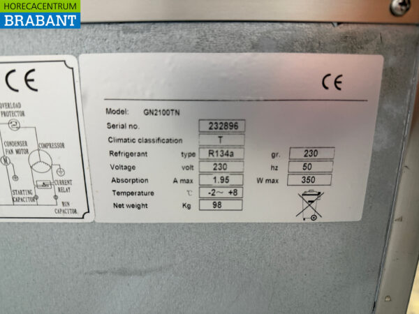 Edelstahl Maxxfrost gekühlte Werkbank 2 Türen 136 cm 230V Horeca – Bild 5