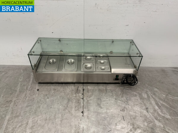 Edelstahl-Arbeitsplattenkühler Saladière 4 x 1/3 GN 120 cm 230V Horeca