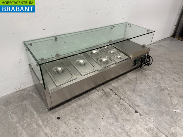 Edelstahl-Arbeitsplattenkühler Saladière 4 x 1/3 GN 120 cm 230V Horeca – Bild 3