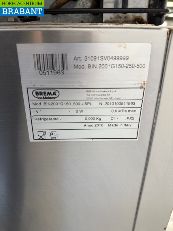 Edelstahl Brema G 280 HC Schäleismaschine 280 kg pro Tag 230V Horeca – Bild 5