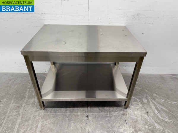 Edelstahl-Arbeitstisch mit Zwischenboden 100 x 70 x 76 cm Horeca
