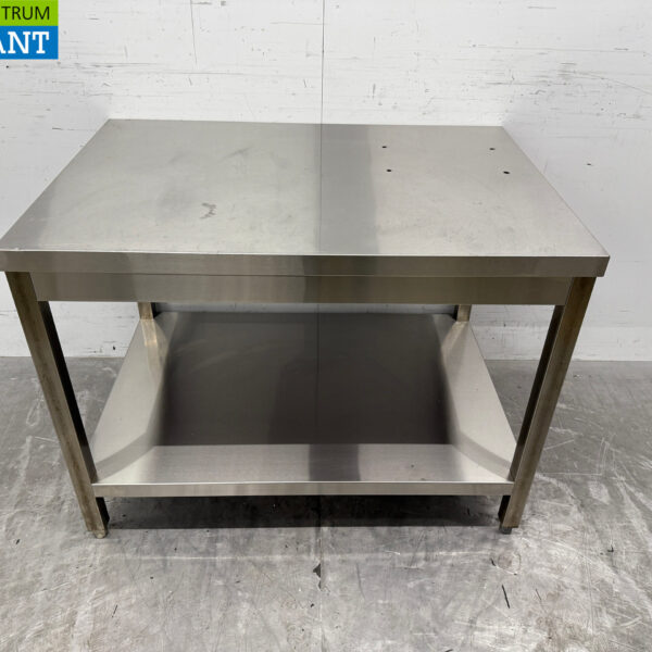 Edelstahl-Arbeitstisch mit Zwischenboden 100 x 70 x 76 cm Horeca