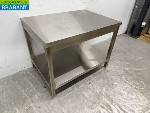 Edelstahl-Arbeitstisch mit Zwischenboden 100 x 70 x 76 cm Horeca – Bild 3