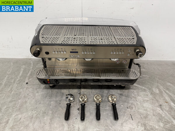 Gaggia Espressomaschine aus Edelstahl 3 Gruppen 400V Horeca