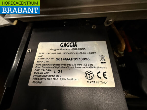 Gaggia Espressomaschine aus Edelstahl 3 Gruppen 400V Horeca – Bild 5