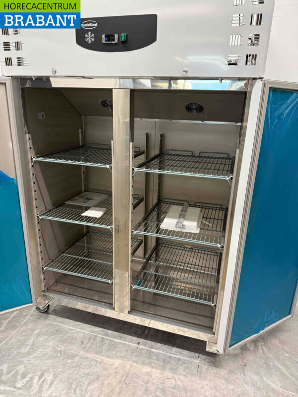 Edelstahl Combisteel Doppeltüriger Gefrierschrank 1200 Liter 230V Horeca – Bild 4