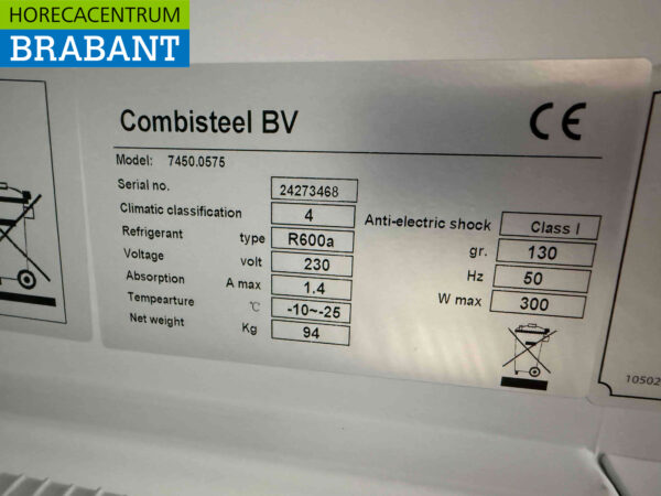 Edelstahl Combisteel Gefrierschrank 555 Liter 230V Horeca – Bild 5