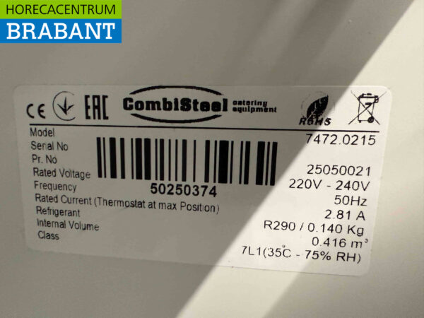 Combisteel Glastür Eisbox Gefrierschrank Gefrierschrank 417 Liter 230V Horeca – Bild 5