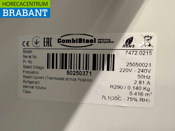 Combisteel Glastür Eisbox Gefrierschrank Gefrierschrank 417 Liter 230V Horeca – Bild 5