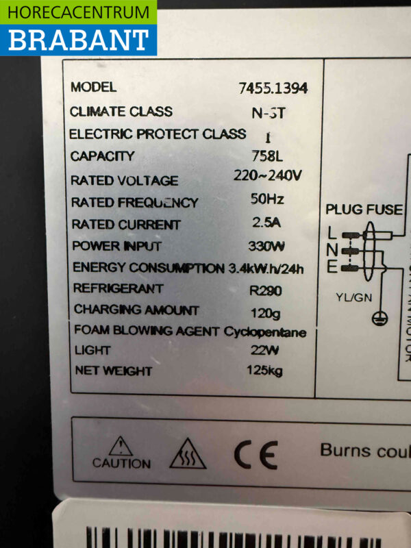 Combisteel Glastürkühlschrank 780 Liter 230V Horeca – Bild 5