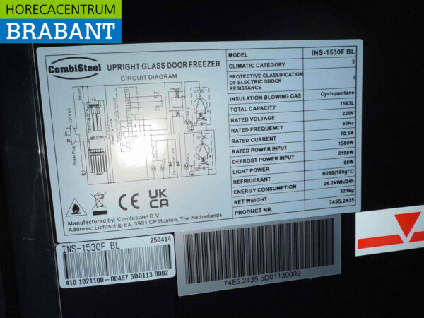 Combisteel Glastür-Gefrierschrank 1530 Liter 230V Horeca – Bild 4