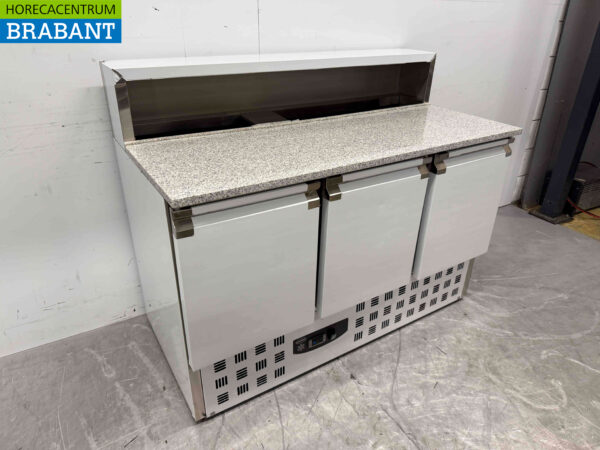 Edelstahl Combisteel Pizza Werkbank Pizzatisch 2 Türen 136,8 cm 230V Horeca – Bild 2